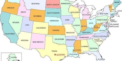 Austin í usa kort